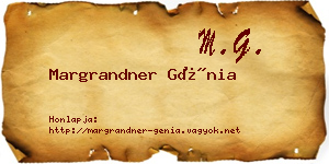 Margrandner Génia névjegykártya
